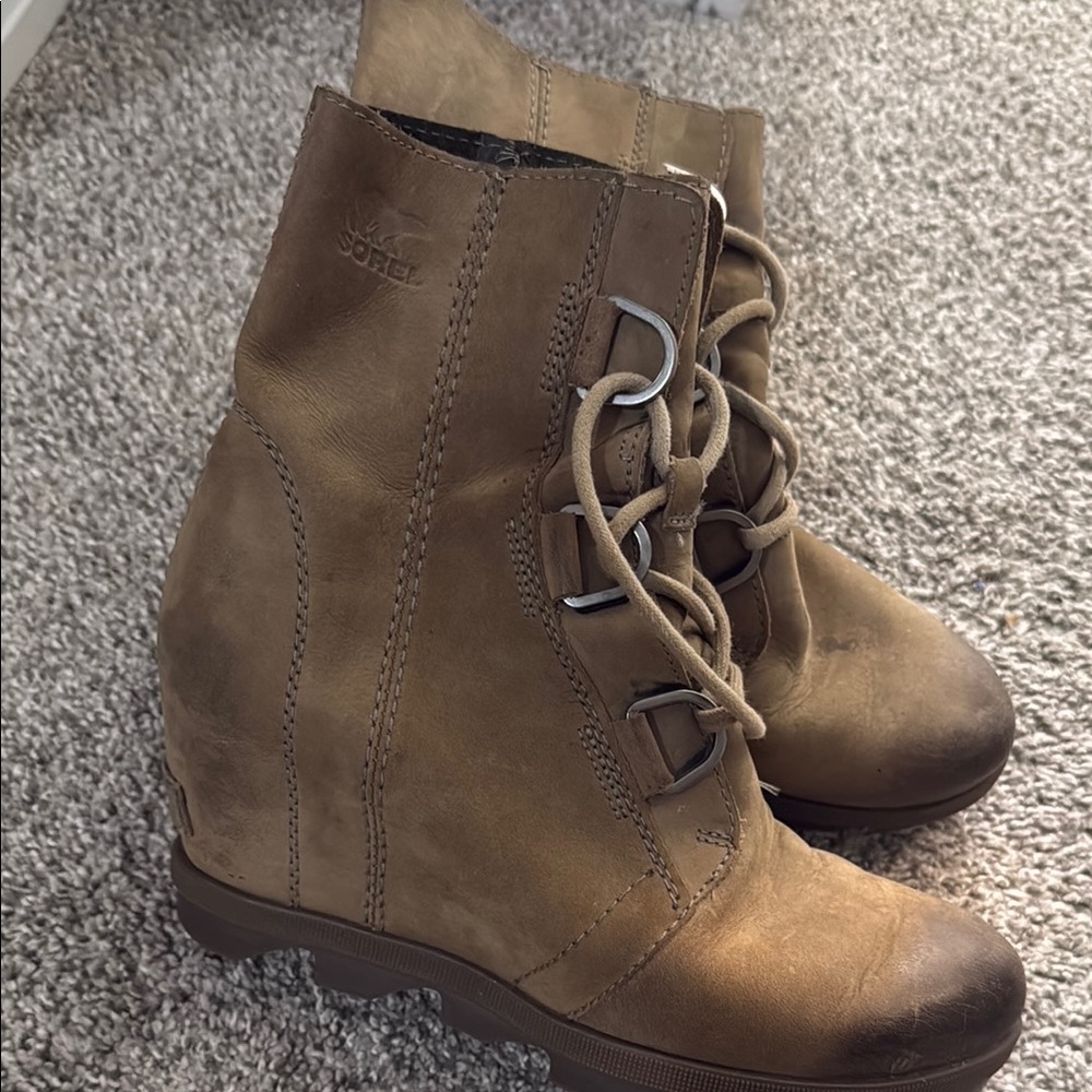 Sorel Women's Brown Lace-Up Ankle Boots